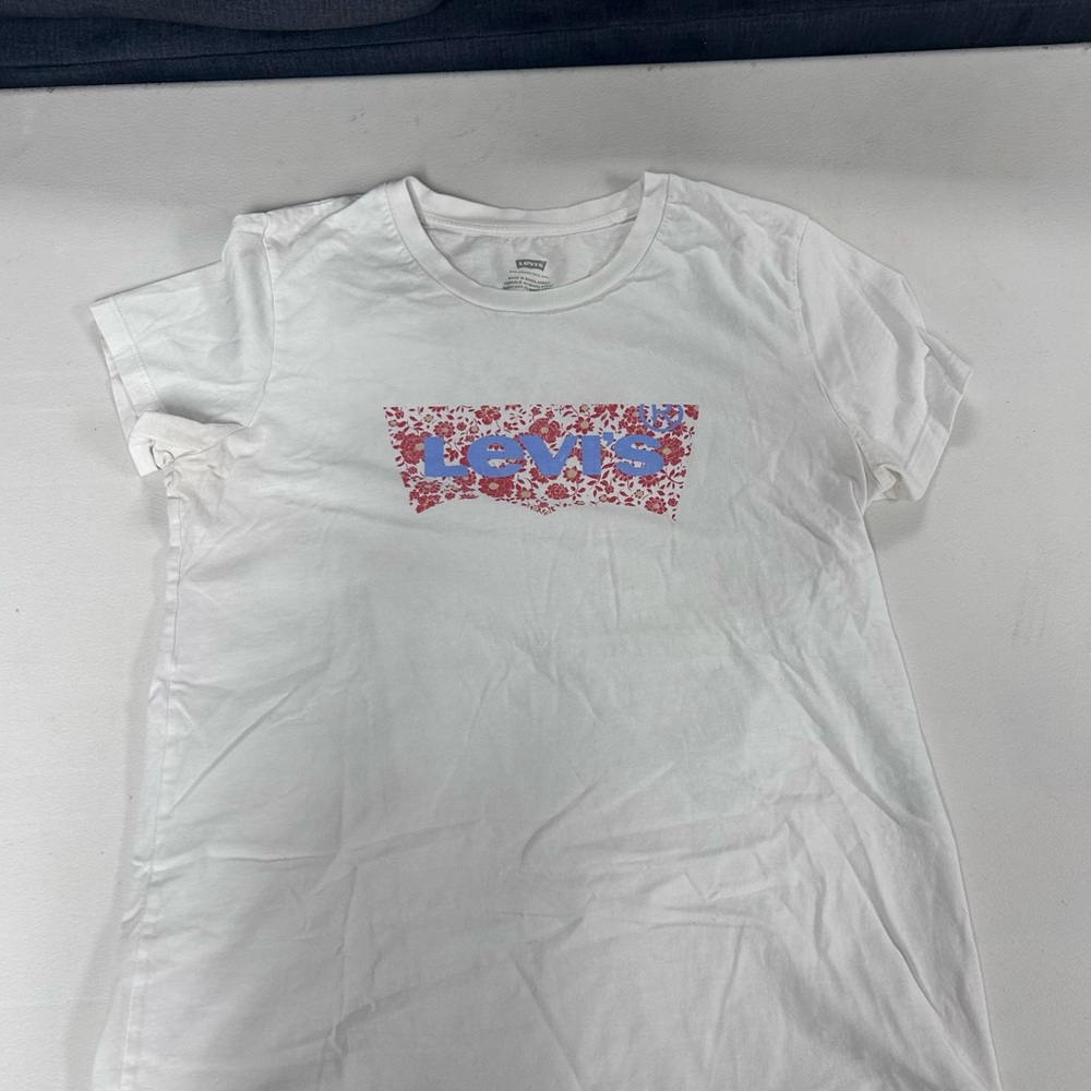 Levi's White Tee with Floral Graphic